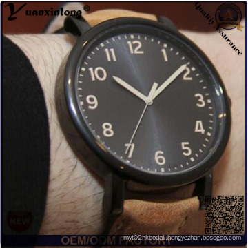 Yxl-749 2015 New Fashion Casual Round Dial Leather Strap Men Watch Hot Watch, Custom Logo Available Wristwatch